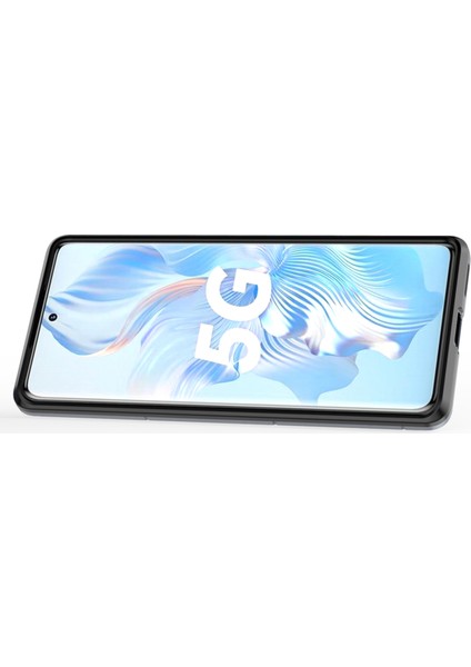 Honor 80 5g Için Cep Telefonu Koruyucu Kılıf, Yüzük Kickstand Hard Pc + Yumuşak Tpu Anti-Damla Kapağı (Yurt Dışından)