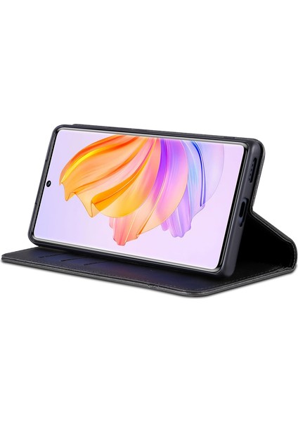 Azns Onur Için Azns 80 Se 5g Pu Deri Cüzdan Telefon Kılıfı Flip Folio Standı Manyetik Oto Absorlanmış Koruyucu Kapak (Yurt Dışından)