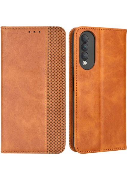 Retro Doku Huawei Nova 10Z 4g / Honor X20 Se Için Retro Doku Telefon Kılıfı, Pu Deri Cüzdan Stand Manyetik Otomatik Ahm-Scratch Anti-Scratch Akıllı Telefon Kapağı (Yurt Dışından)