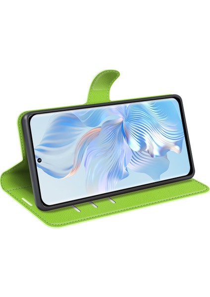 Honor 80 5g Litchi Doku Pu Deri Deri Stand Cüzdan Telefon Kapağı Tam Koruma Flip Scratch Anti Anti Tele Kılıfı (Yurt Dışından) fırsatları