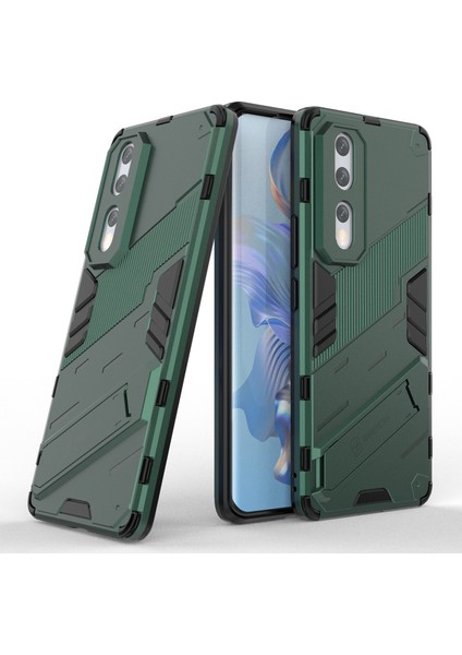 Honor 80 Pro 5g, Sert Pc Yumuşak Tpu Hibrid Kılıf Için Damla Koruma Koruma Kickstand Telefon Kapağı (Yurt Dışından) modelleri