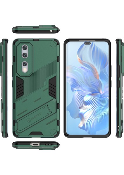 Honor 80 Pro 5g, Sert Pc Yumuşak Tpu Hibrid Kılıf Için Damla Koruma Koruma Kickstand Telefon Kapağı (Yurt Dışından) fırsatları