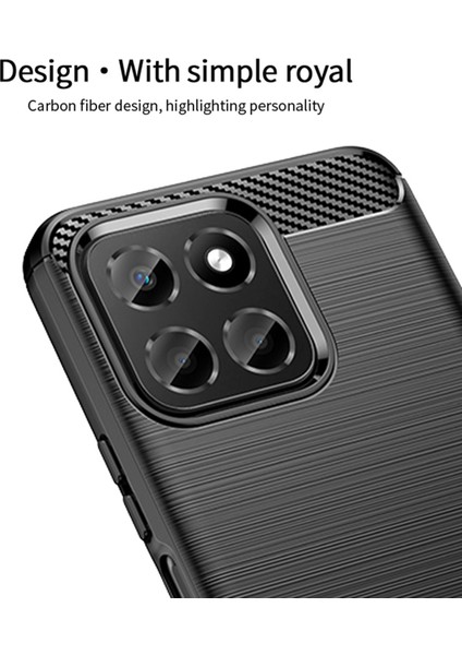 Onur Için X8 4g / X30I Fingerprint Önleyici Telefon Kılıfı Karbon Fiber Doku Esnek Tpu Fırçalanmış Koruyucu Kabuk (Yurt Dışından) fırsatları