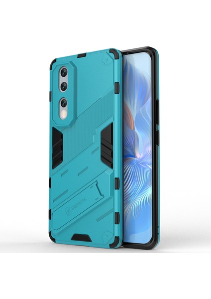 Honor 80 Pro 5g, Sert Pc Yumuşak Tpu Hibrid Kılıf Için Damla Koruma Koruma Kickstand Telefon Kapağı (Yurt Dışından)