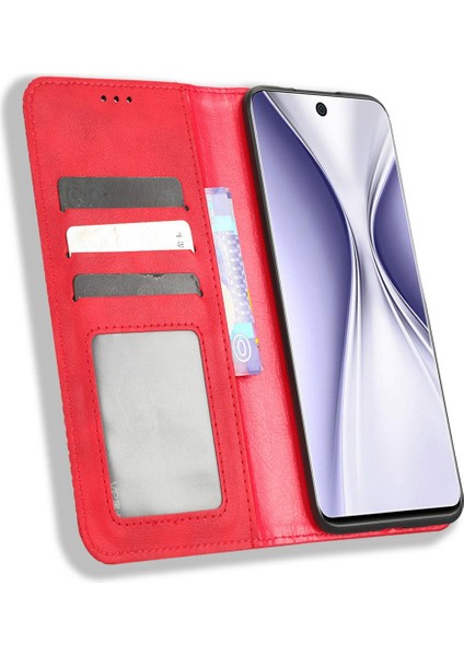 Retro Doku Huawei Nova 10Z 4g / Honor X20 Se Için Retro Doku Telefon Kılıfı, Pu Deri Cüzdan Stand Manyetik Otomatik Ahm-Scratch Anti-Scratch Akıllı Telefon Kapağı (Yurt Dışından)