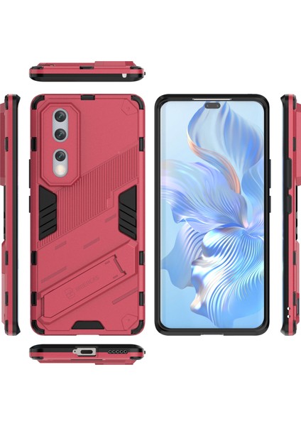 Honor 80 Pro 5g, Sert Pc Yumuşak Tpu Hibrid Kılıf Için Damla Koruma Koruma Kickstand Telefon Kapağı (Yurt Dışından) fırsatları