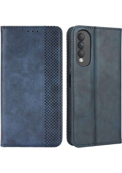Retro Doku Huawei Nova 10Z 4g / Honor X20 Se Için Retro Doku Telefon Kılıfı, Pu Deri Cüzdan Stand Manyetik Otomatik Ahm-Scratch Anti-Scratch Akıllı Telefon Kapağı (Yurt Dışından)