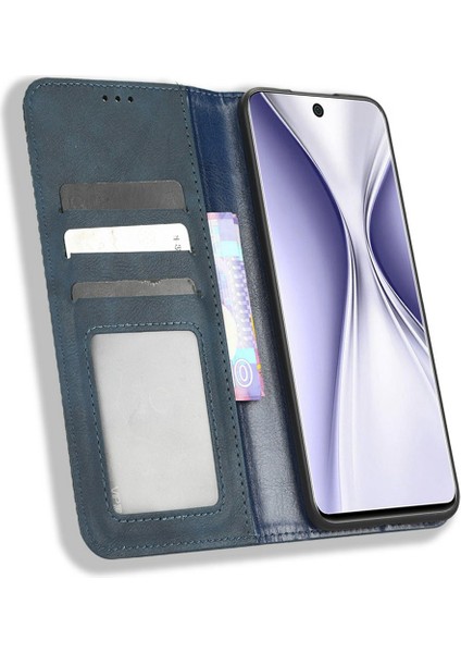 Retro Doku Huawei Nova 10Z 4g / Honor X20 Se Için Retro Doku Telefon Kılıfı, Pu Deri Cüzdan Stand Manyetik Otomatik Ahm-Scratch Anti-Scratch Akıllı Telefon Kapağı (Yurt Dışından)