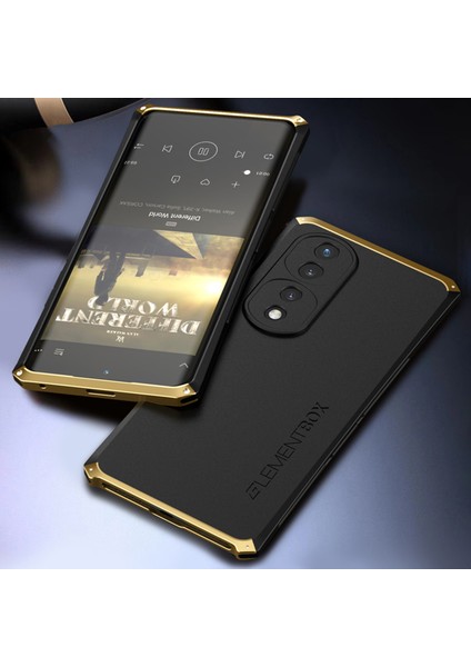Honor 70 5g Sert Pc Arka Metal Çerçeve Hibrit Kasa 3 Parçalı Tasarım Önleyici Telefon Kapağı Için Element Kutusu (Yurt Dışından) fırsatları