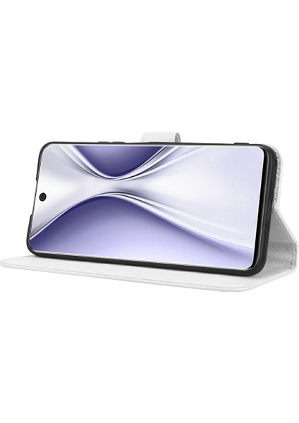 Manyetik Kapatma Honor X20 Se / Huawei Nova 10Z 4g, Diamond Doku Pu Deri Stand Anti-Fall Flip Cüzdan Telefon Kapağı Kayışlı (Yurt Dışından)