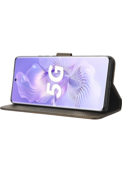 Honor 80 5g Elmas Doku Pu Deri Deri Telefon Kılıfı Katlanabilir Stand Manyetik Toka Cüzdan Kapağı (Yurt Dışından) modelleri
