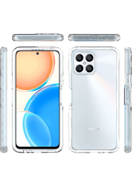 Honor X8 4g Anti-Cratch 2-1 Arada Tpu + Pc Telefon Kılıfı Gradyan Renk Kristal Temiz Koruyucu Kapak (Yurt Dışından) fiyatları