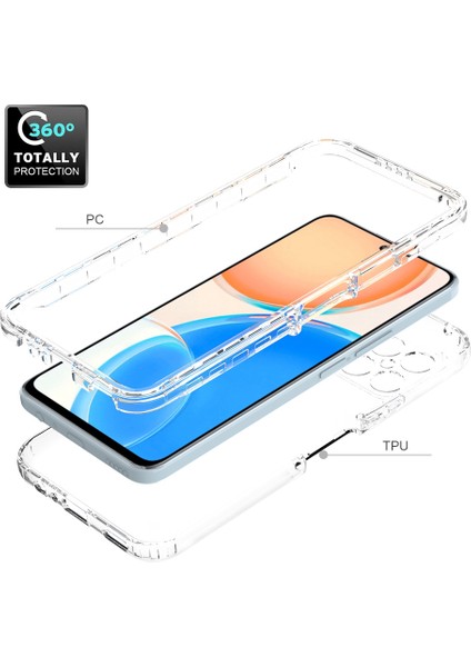 Honor X8 4g Anti-Cratch 2-1 Arada Tpu + Pc Telefon Kılıfı Gradyan Renk Kristal Temiz Koruyucu Kapak (Yurt Dışından) modelleri