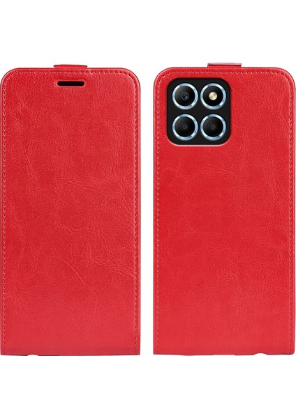 Onur Için X8 5g Dikey Flip Çılgın At Dokusu Pu Deri Kılıf Kart Tutucu Manyetik Toka Cep Telefonu Kapağı (Yurt Dışından)