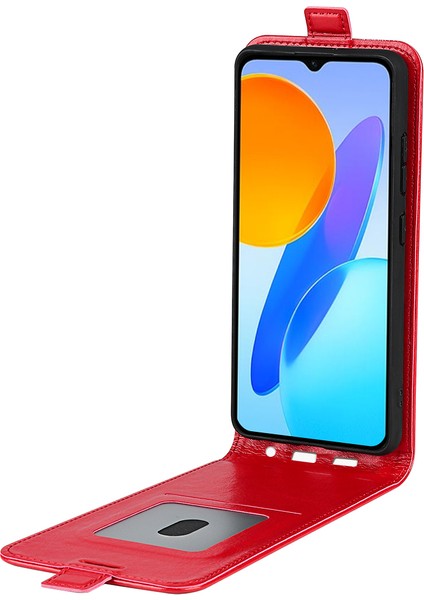 Onur Için X8 5g Dikey Flip Çılgın At Dokusu Pu Deri Kılıf Kart Tutucu Manyetik Toka Cep Telefonu Kapağı (Yurt Dışından) modelleri