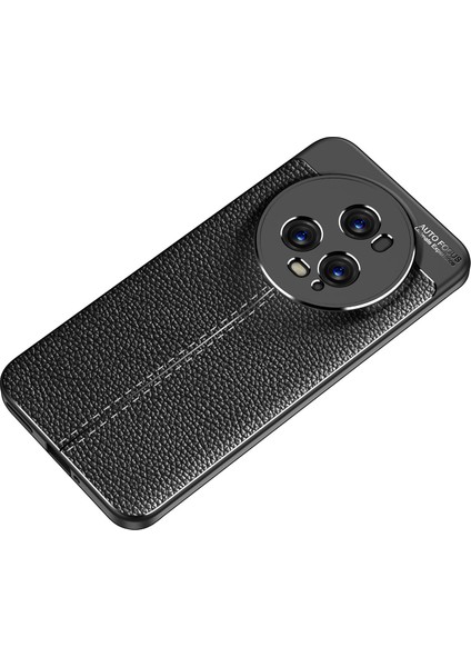 Litchi Texture Slim Case Honor Magic5 Pro-Drop Anti-Drop Tpu Telefon Kapağı (Yurt Dışından)