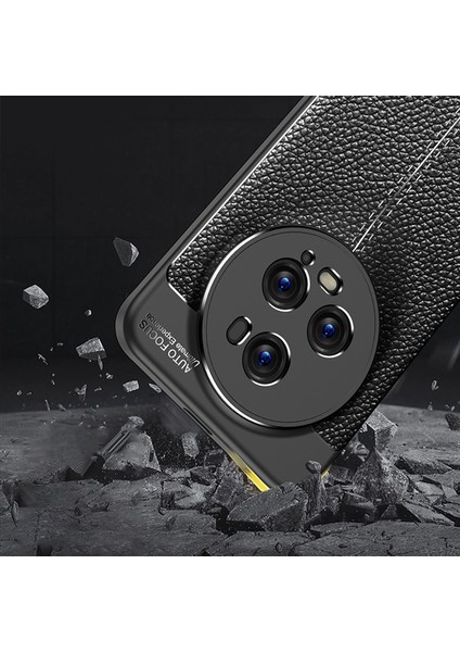 Litchi Texture Slim Case Honor Magic5 Pro-Drop Anti-Drop Tpu Telefon Kapağı (Yurt Dışından)
