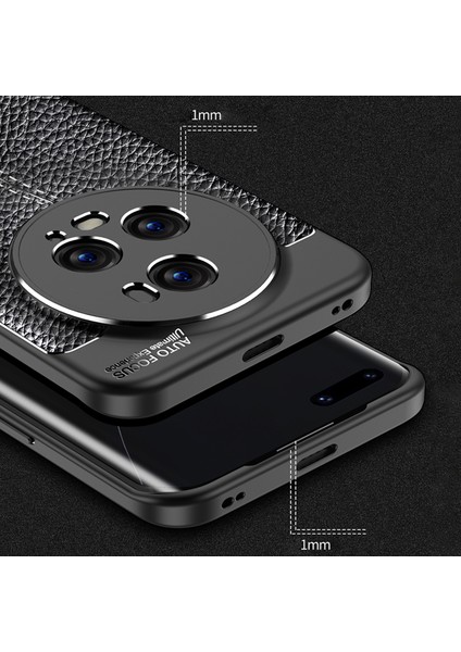 Litchi Texture Slim Case Honor Magic5 Pro-Drop Anti-Drop Tpu Telefon Kapağı (Yurt Dışından)