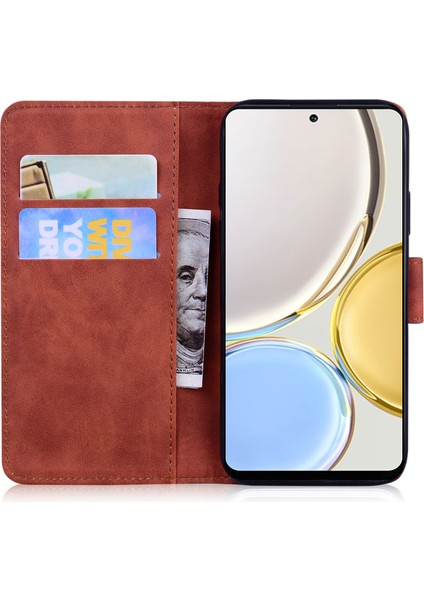 Onur Için X7A 5g Stand Cüzdan Kapağı Kaplan Deseni Basmış Pu Deri Flip Telefon Kılıfı (Yurt Dışından) modelleri