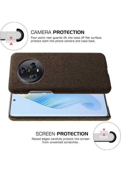 Honor Magic5 Cep Telefonu Kılıfı Için Doğru Renk Antik Karşı Sork Pc+Kumaş Telefon Geri Kapak (Yurt Dışından) fırsatları