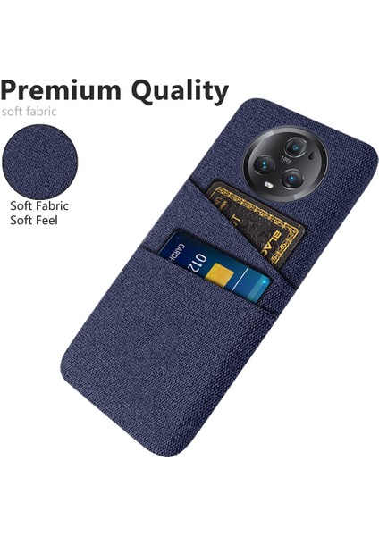 Honor Magic5 Pro Sihir Için Telefon Kılıfı Çift Kart Yuvaları Bez Doku Pc Telefon Kapağı (Yurt Dışından)