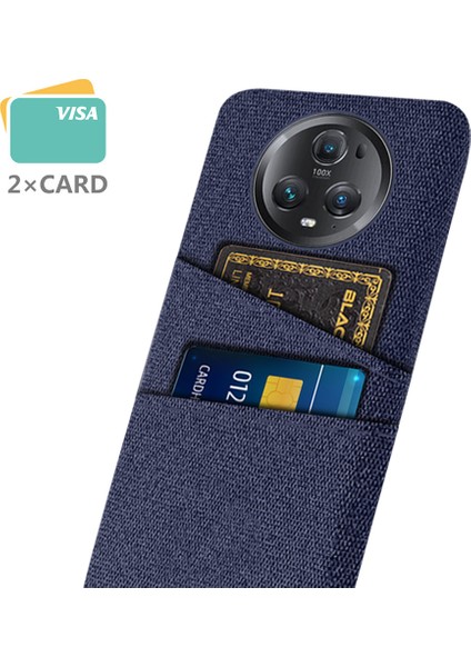 Honor Magic5 Pro Sihir Için Telefon Kılıfı Çift Kart Yuvaları Bez Doku Pc Telefon Kapağı (Yurt Dışından)
