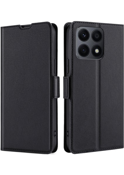 Onur Için X8A 4g Ultra Ince Telefon Kılıfı Pu Deri Stand Kartı Yuvası Koruyucu Kapak (Yurt Dışından)