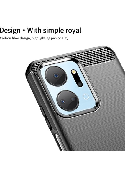 Onur X7A 5g / Play 40 Plus 5g Karbon Fiber Fırçalı Telefon Kabuğu Için Tpu Kapağı (Yurt Dışından) fırsatları