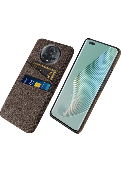 Honor Magic5 Pro Sihir Için Telefon Kılıfı Çift Kart Yuvaları Bez Doku Pc Telefon Kapağı (Yurt Dışından)