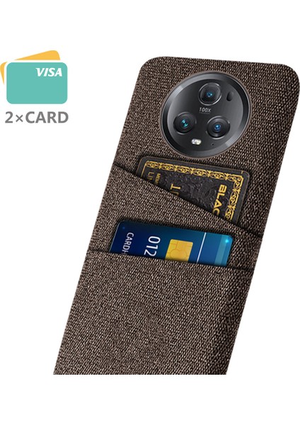 Honor Magic5 Pro Sihir Için Telefon Kılıfı Çift Kart Yuvaları Bez Doku Pc Telefon Kapağı (Yurt Dışından)