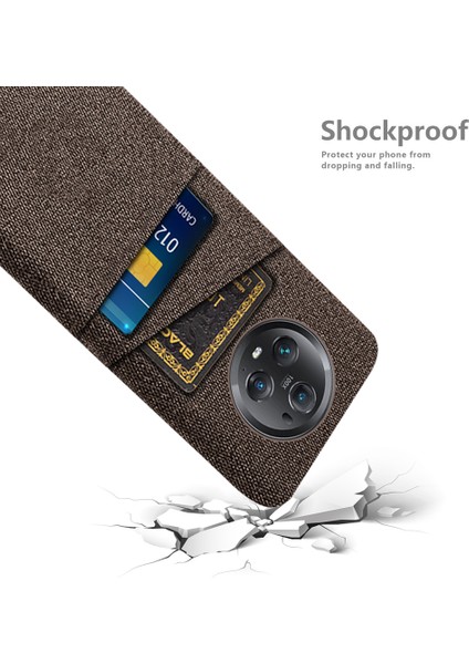 Honor Magic5 Pro Sihir Için Telefon Kılıfı Çift Kart Yuvaları Bez Doku Pc Telefon Kapağı (Yurt Dışından)