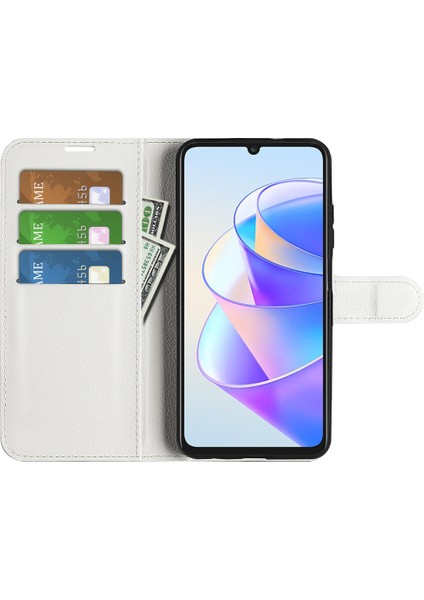 Onur Için X7A 4g Stand Cüzdan Pu Deri Telefon Kılıfı Litchi Doku Kıvlatıcı Anti-Slatch Telefon Kapağı (Yurt Dışından) modelleri