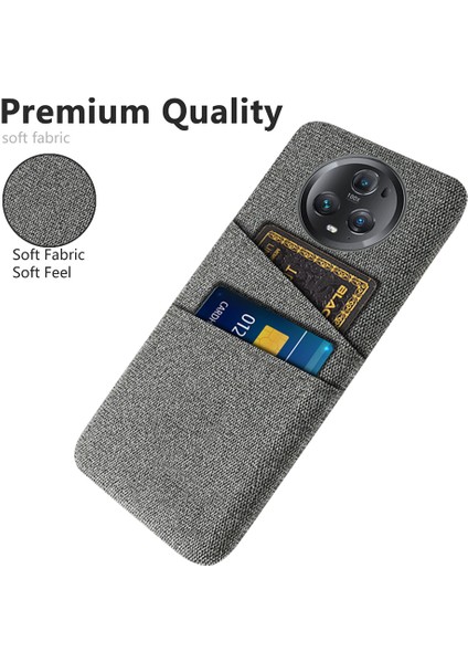 Honor Magic5 Pro Sihir Için Telefon Kılıfı Çift Kart Yuvaları Bez Doku Pc Telefon Kapağı (Yurt Dışından)