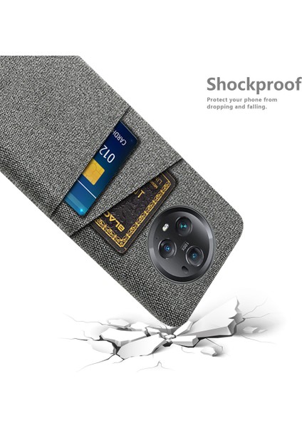 Honor Magic5 Pro Sihir Için Telefon Kılıfı Çift Kart Yuvaları Bez Doku Pc Telefon Kapağı (Yurt Dışından)