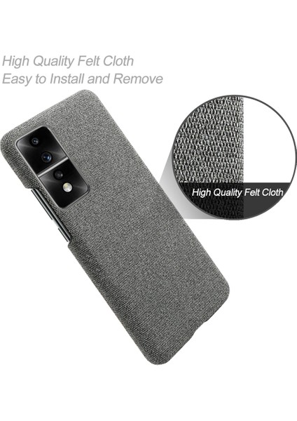 Honor 80 Gt 5g Damla Dayanıklı Cep Telefonu Kılıfı Düz ​​renk Sert Pc+Bez Telefon Geri Kapak (Yurt Dışından) modelleri