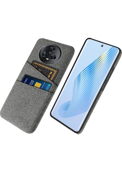 Çift Kart Yuvaları Honor Magic5 Için Telefon Kılıfı, Kumaş Doku Sert Pc Koruyucu Telefon Kapağı (Yurt Dışından)