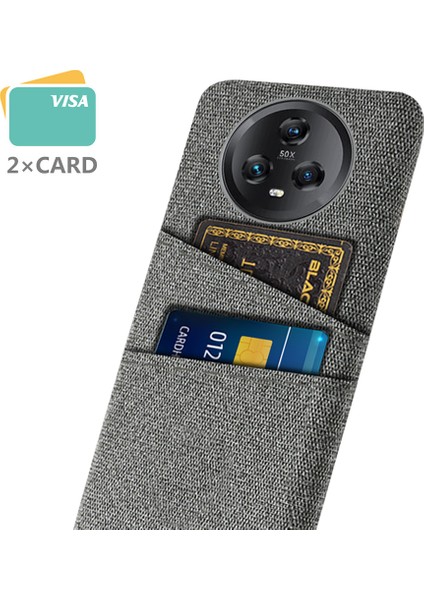 Çift Kart Yuvaları Honor Magic5 Için Telefon Kılıfı, Kumaş Doku Sert Pc Koruyucu Telefon Kapağı (Yurt Dışından) modelleri