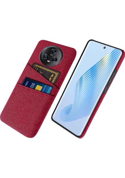 Çift Kart Yuvaları Honor Magic5 Için Telefon Kılıfı, Kumaş Doku Sert Pc Koruyucu Telefon Kapağı (Yurt Dışından)