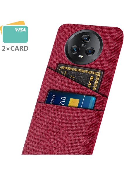 Çift Kart Yuvaları Honor Magic5 Için Telefon Kılıfı, Kumaş Doku Sert Pc Koruyucu Telefon Kapağı (Yurt Dışından) modelleri