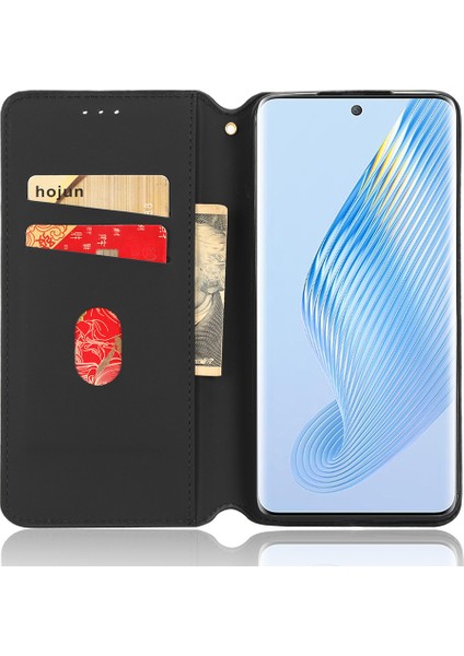 Honor Için Magic5 Cep Telefonu Deri Kasa Cüzdan Stand Baskılı Rhombus Desen Telefon Kapağı (Yurt Dışından)