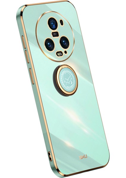 Honor Için Xinli Magic5 Pro Yumuşak Tpu Telefon Kılıf Yüzüğü Kickstand Electroutating Cep Telefonu Kapağı (Yurt Dışından)