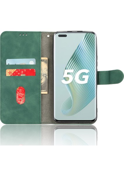 Honor Magic5 Pro Sihir Için Flip Deri Telefon Kılıfı Stand Cüzdan Cilt Dostu Damla Geçirmez Cep Telefonu Kapağı (Yurt Dışından)