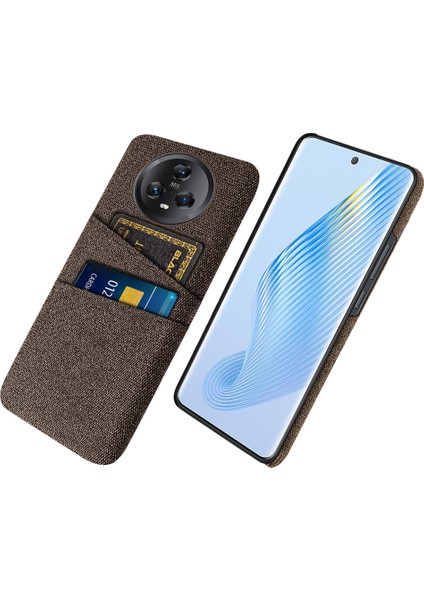 Çift Kart Yuvaları Honor Magic5 Için Telefon Kılıfı, Kumaş Doku Sert Pc Koruyucu Telefon Kapağı (Yurt Dışından)