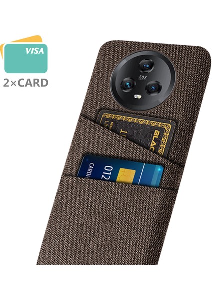 Çift Kart Yuvaları Honor Magic5 Için Telefon Kılıfı, Kumaş Doku Sert Pc Koruyucu Telefon Kapağı (Yurt Dışından) modelleri