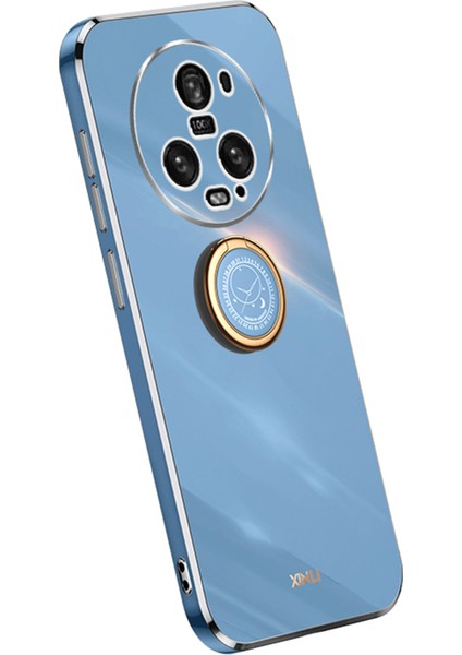Honor Için Xinli Magic5 Pro Yumuşak Tpu Telefon Kılıf Yüzüğü Kickstand Electroutating Cep Telefonu Kapağı (Yurt Dışından)