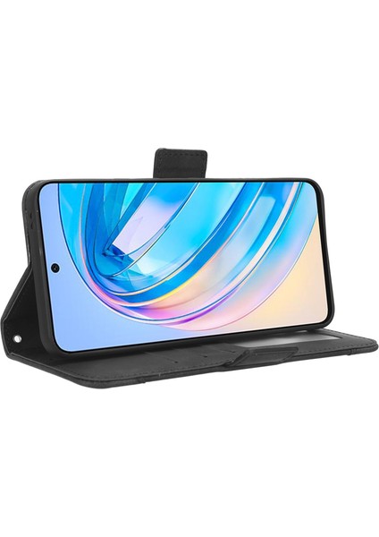 Onur Için X8A 4g Cüzdan Flip Telefon Kapağı Pu Deri Stand Çok Kart Yuvası Kılıf (Yurt Dışından)