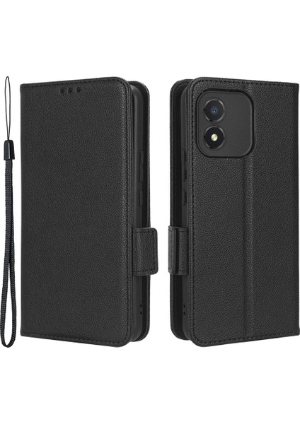 Onur Için X5 4g Litchi Doku Cüzdan Stand Telefon Kapağı Pu Deri Manyetik Telefon Kılıfı (Yurt Dışından)