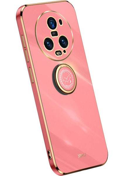 Honor Için Xinli Magic5 Pro Yumuşak Tpu Telefon Kılıf Yüzüğü Kickstand Electroutating Cep Telefonu Kapağı (Yurt Dışından)