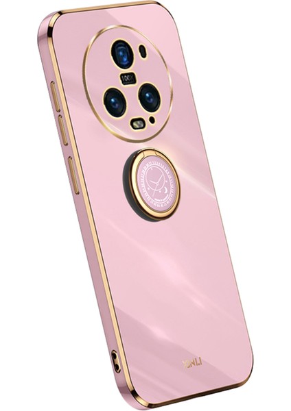 Honor Için Xinli Magic5 Pro Yumuşak Tpu Telefon Kılıf Yüzüğü Kickstand Electroutating Cep Telefonu Kapağı (Yurt Dışından)