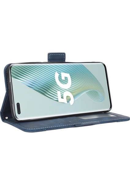Honor Magic5 Pro 5g Pu Deri Koruyucu Stand Kapak Çoklu Kart Yuvası Cüzdan Telefon Kılıfı (Yurt Dışından)
